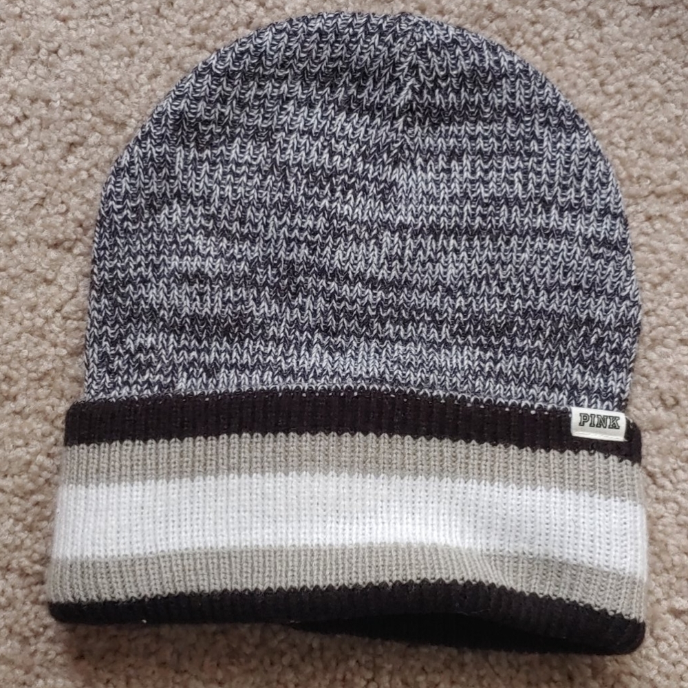 Never worn! Reversible pink beanie!